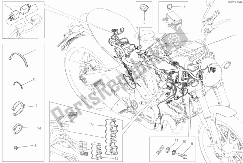 Alle onderdelen voor de Kabelboom van de Ducati Scrambler Full Throttle 803 2016